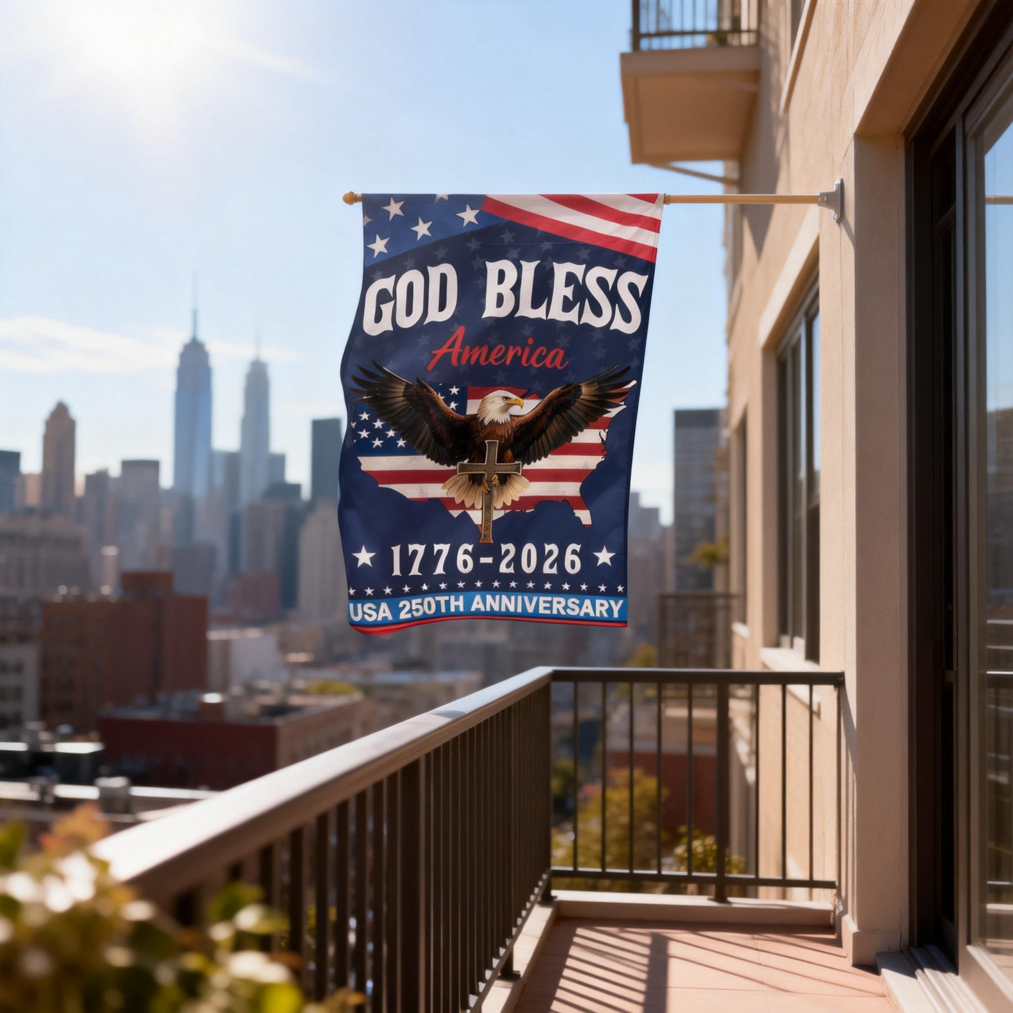 Pusfyeoh yard flag doubles as wall art or parade accessory