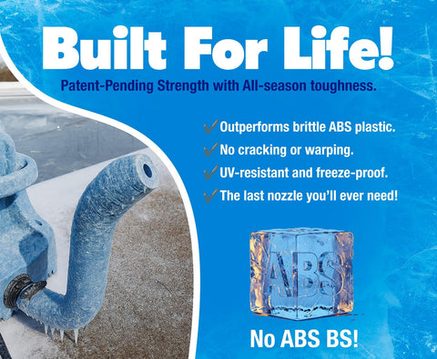 Tool-free installation with clamp ensures a secure, leak-free connection