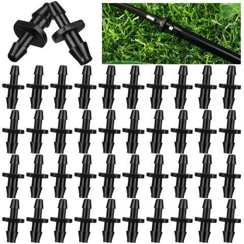 Pushglossy 100-piece drip irrigation fittings bulk pack for versatile watering.