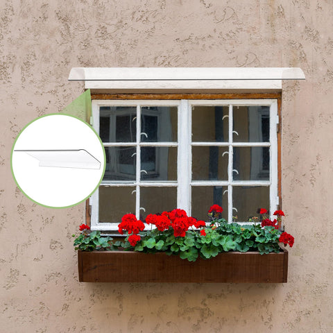 Pushglossy outdoor protection shelter shields door hardware from sun and weather