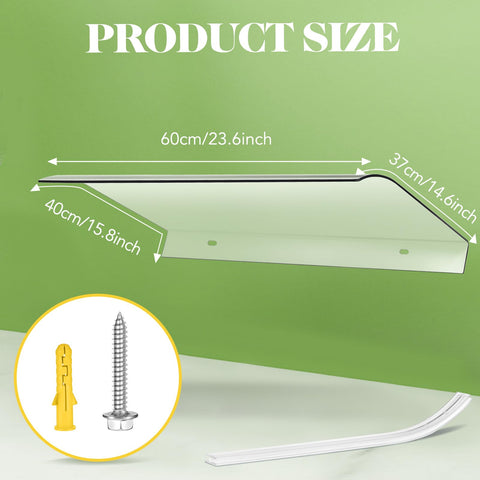 Pushglossy PET front door canopy close-up highlights durable, clear material