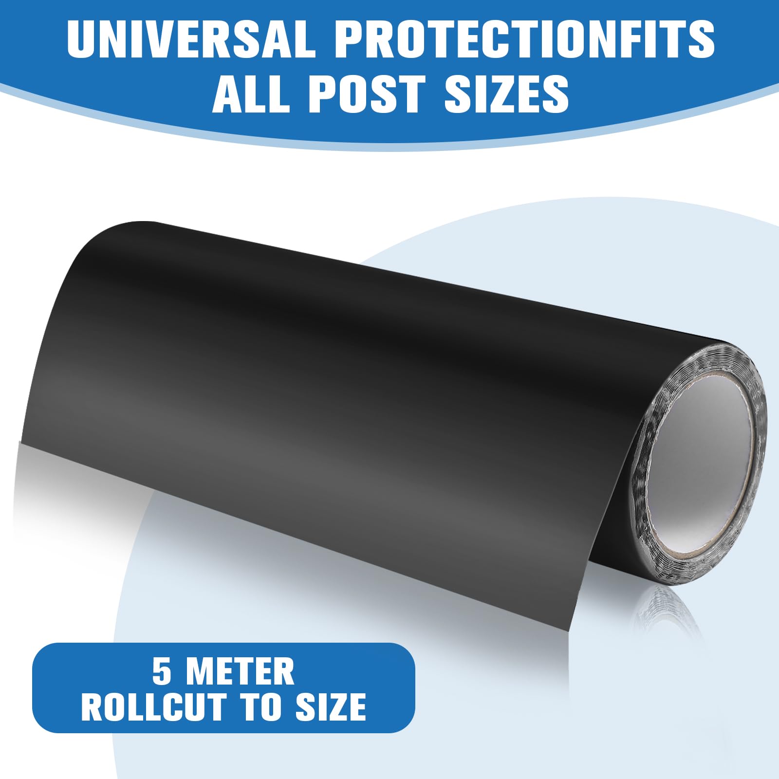 Pushglossy post wrap around a wooden post showing easy installation
