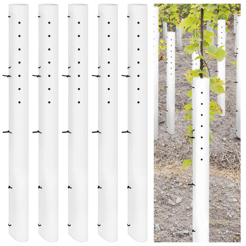 Pushglossy tree grow tube 60-inch protects saplings and promotes early growth.