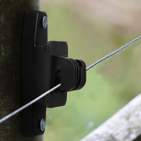Pushglossy weatherproof UV-stable fence insulator for outdoor use
