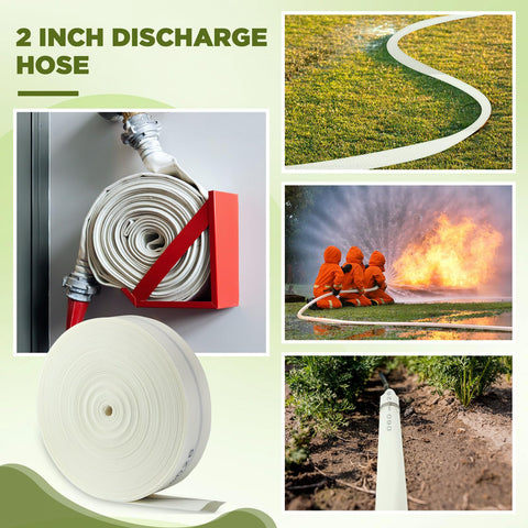 Pushglossy white-design hose adds modern style to outdoor spaces.
