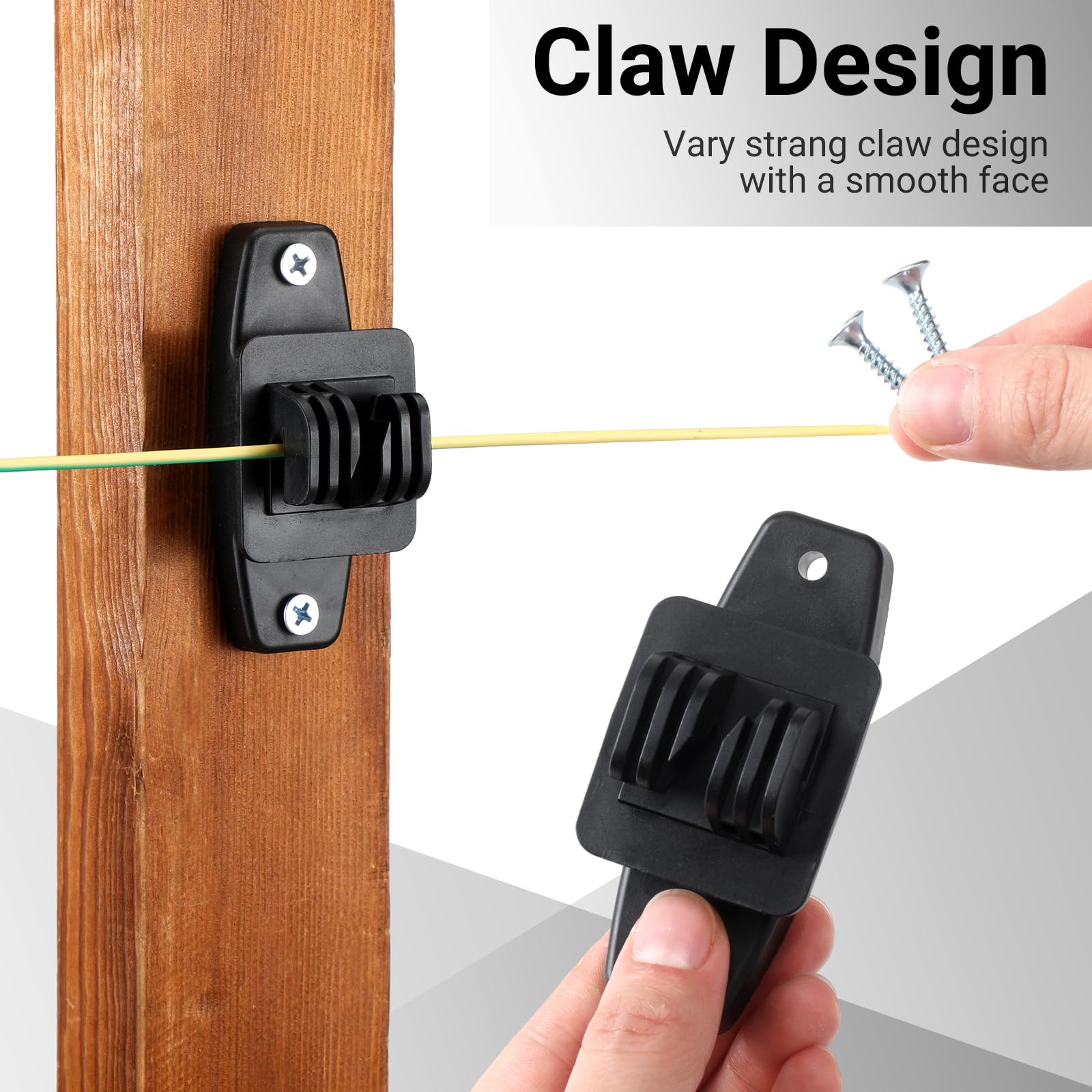 Pushglossy wood post insulator dimensions fit up to 1/5 inch wire