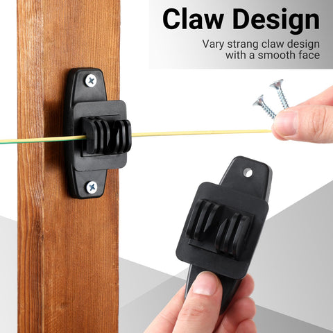 Pushglossy wood post insulator dimensions fit up to 1/5 inch wire
