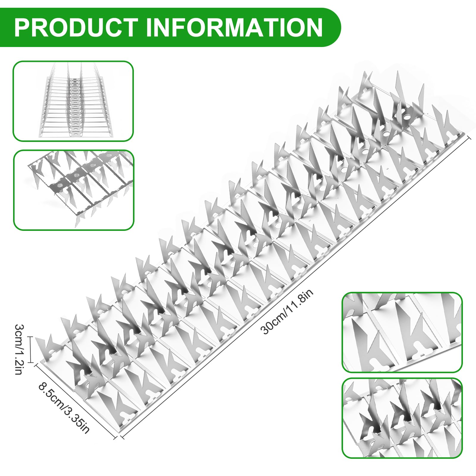 Puthpy 5ft pack of stainless steel spikes for easy installation