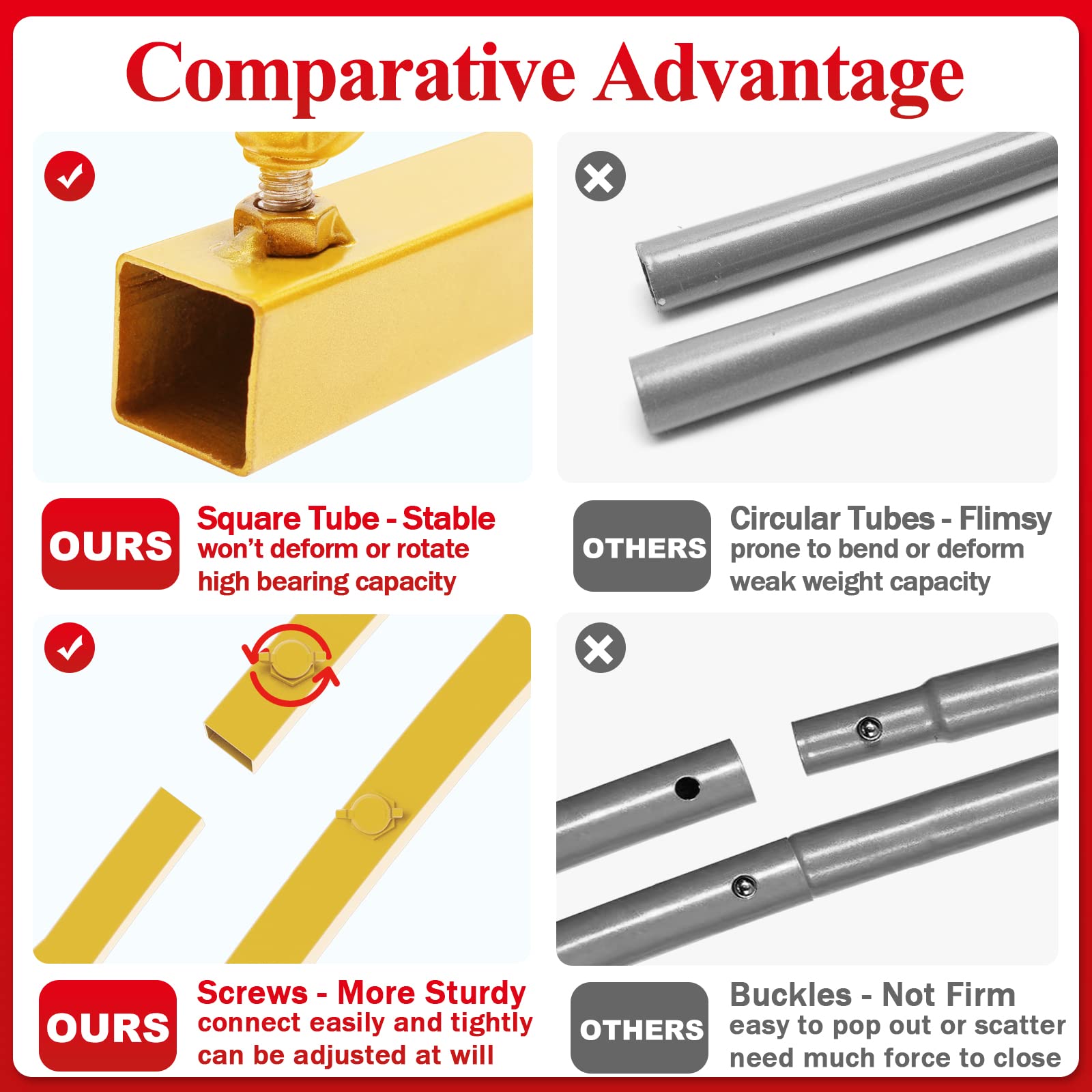 Putros stable square-tube arch provides solid event support