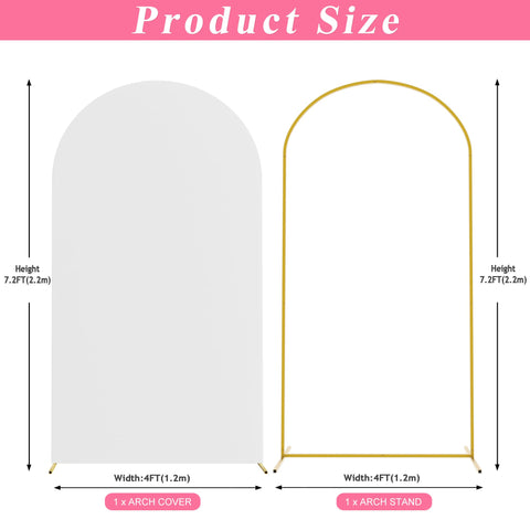 Putros wedding arch cover on the frame for a smooth, wrinkle-free look