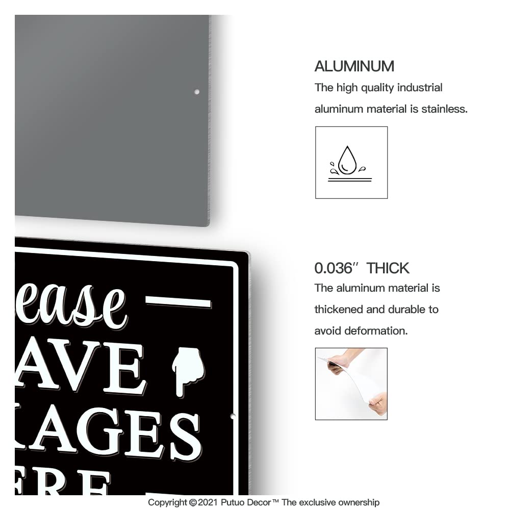 Putuo Decor package delivery sign outdoors for reliable drop-offs