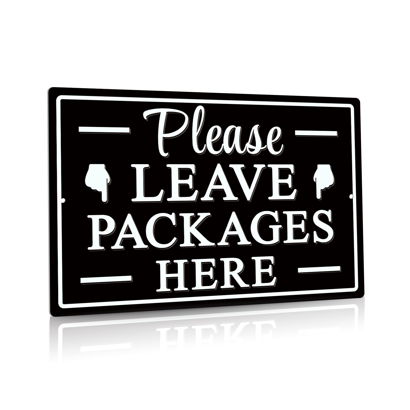 Putuo Decor please leave packages here sign on the front door with clear delivery instructions