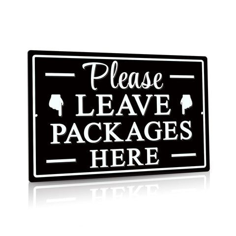 Putuo Decor please leave packages here sign on the front door with clear delivery instructions