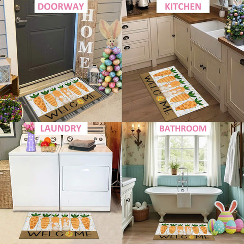 Putware Easter door mat low-profile design fits thresholds.