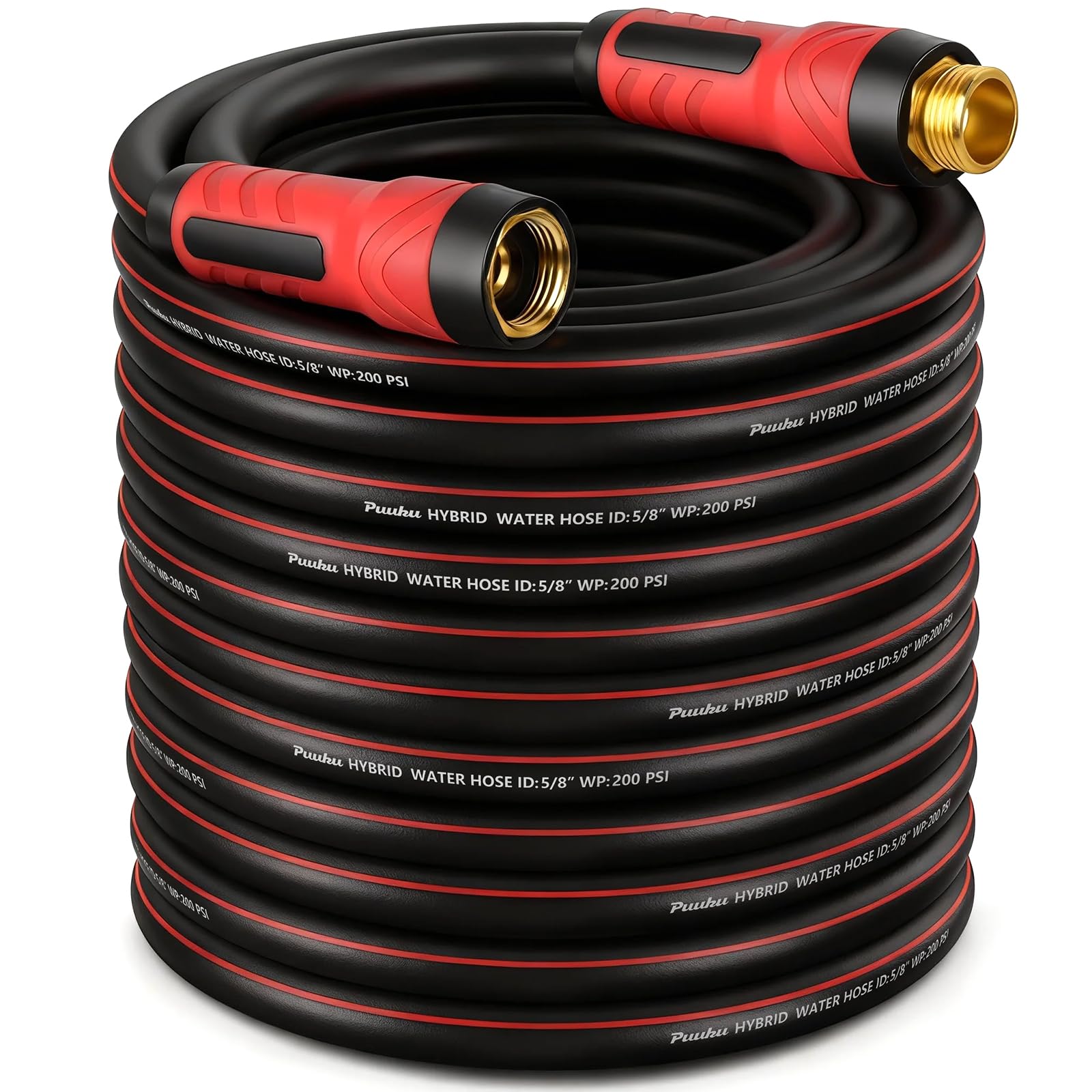 PUUKU garden hose 100ft coil highlights lightweight flexibility for daily gardening