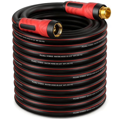 PUUKU garden hose 100ft coil highlights lightweight flexibility for daily gardening