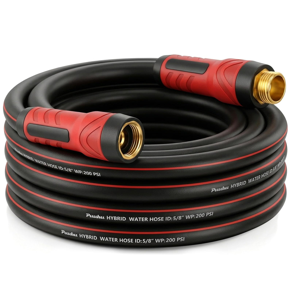 PUUKU garden hose 25ft outer coil demonstrates lightweight durability for daily watering