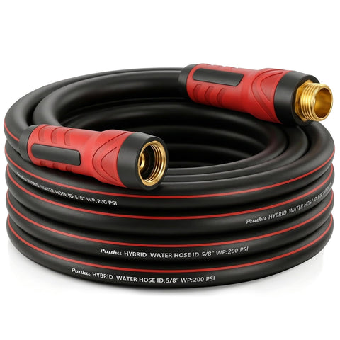 PUUKU garden hose 25ft outer coil demonstrates lightweight durability for daily watering