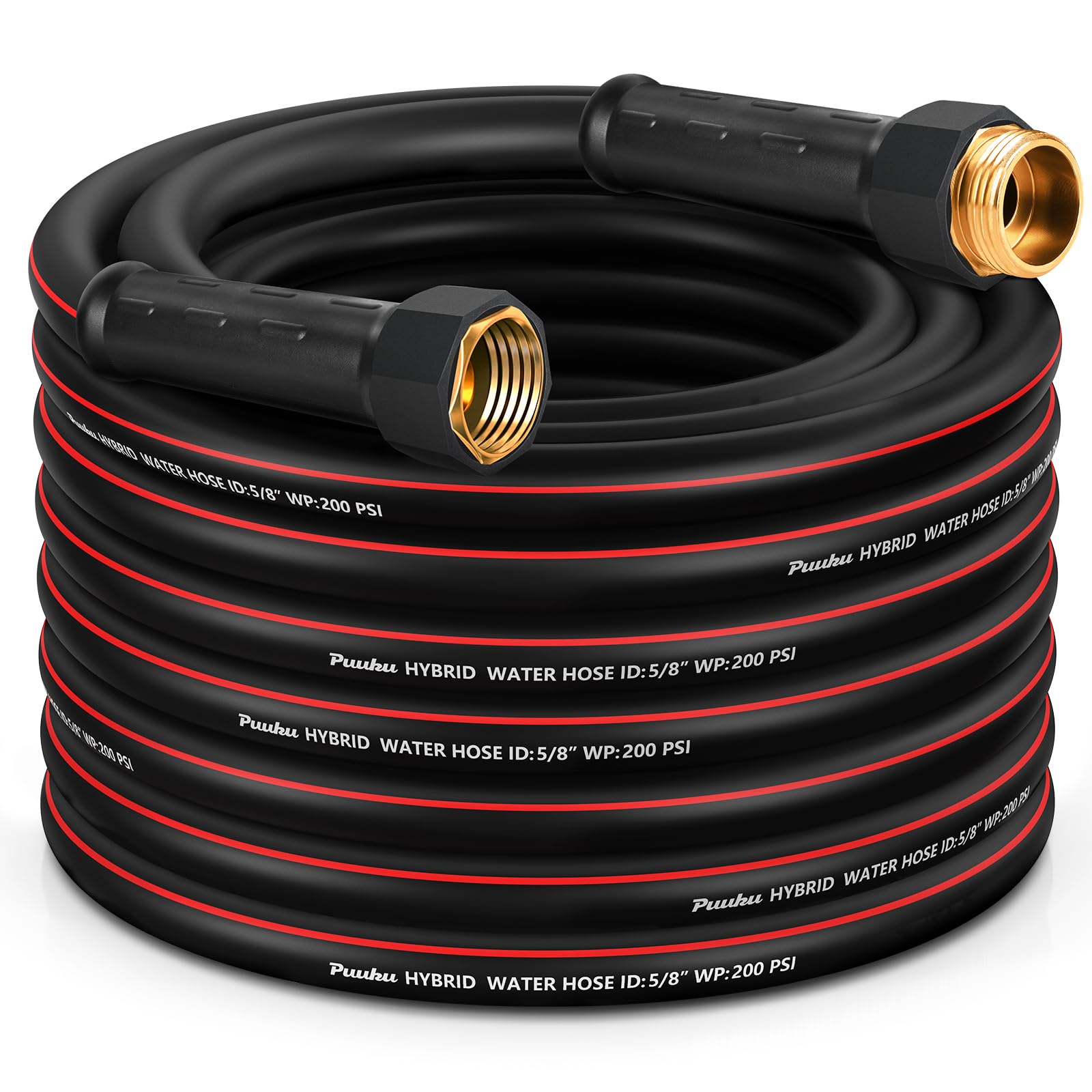 PUUKU garden hose 50ft, lightweight and durable for efficient yard watering.