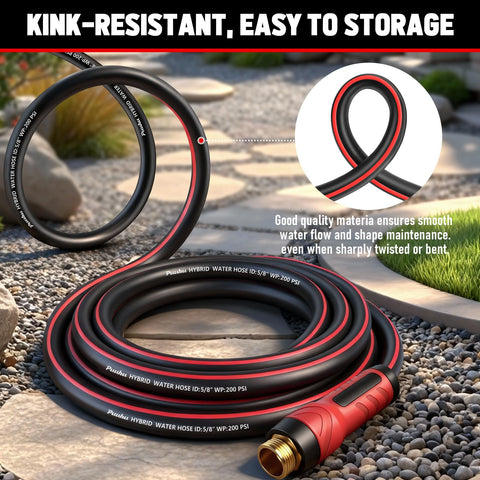 PUUKU Short Garden Hose offers temperature flexibility for all-season use