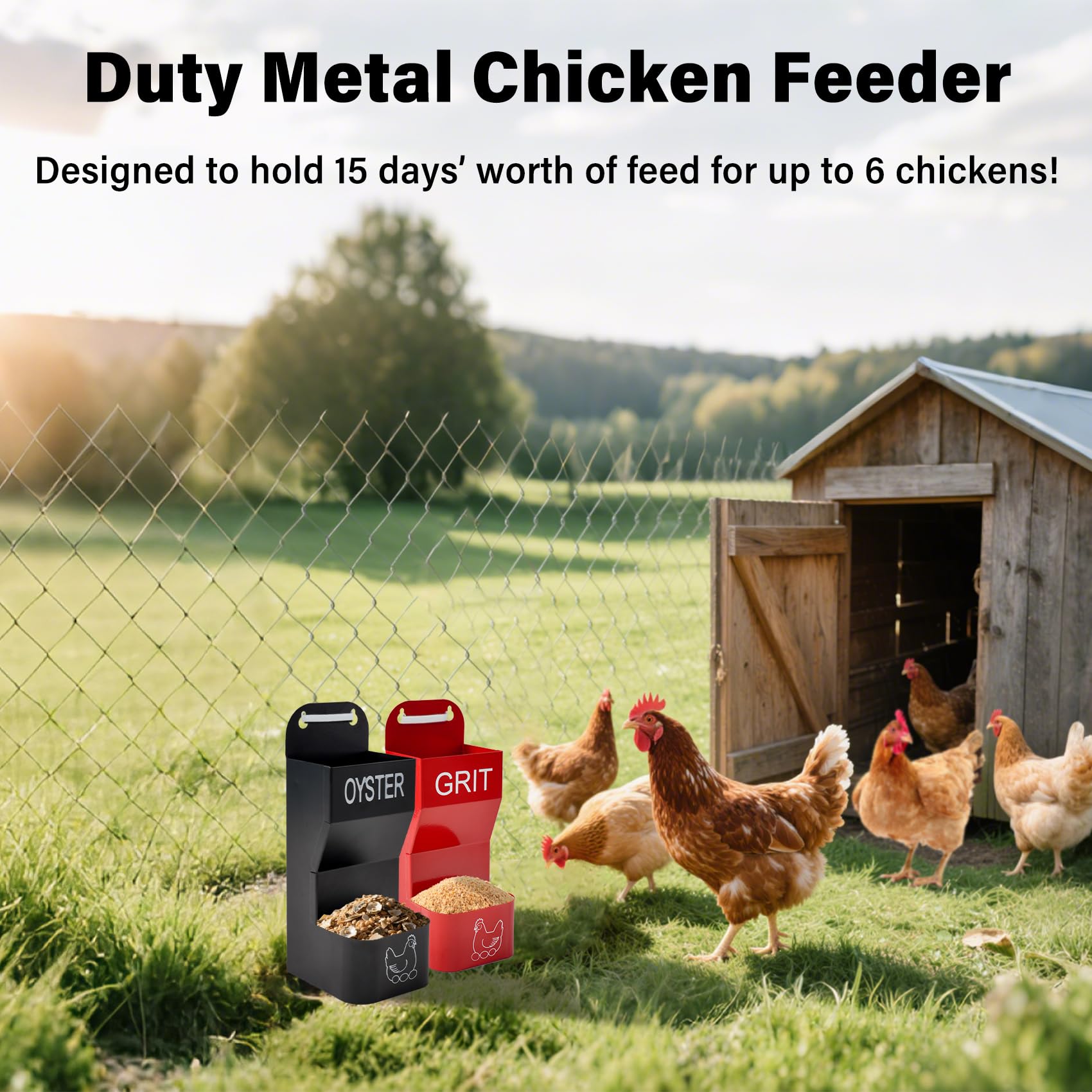 Puxaajao weatherproof coop accessory withstands sun and rain.