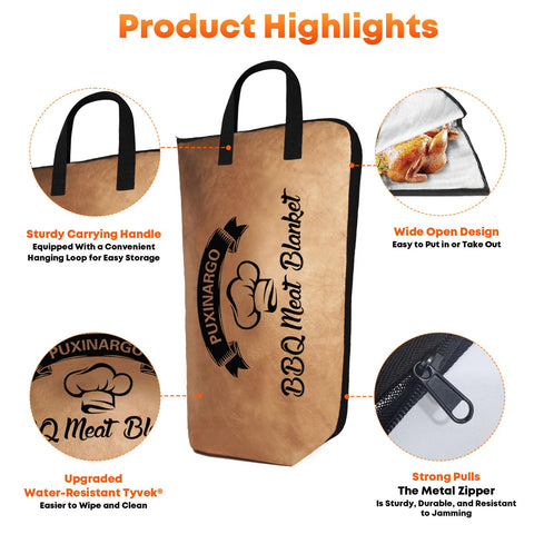 Puxinargo BBQ Blanket leakproof liner keeps the workspace clean and mess-free.