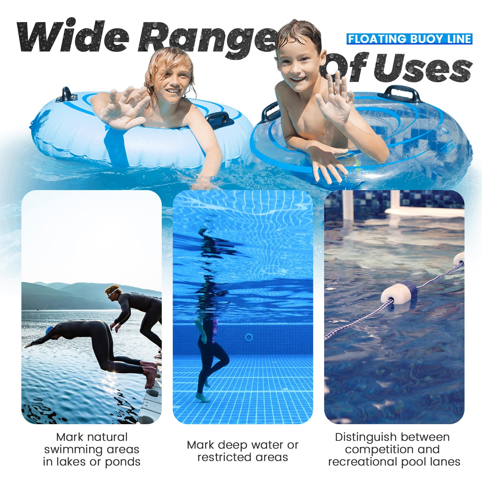 Easy installation allows quick setup to match your pool length.