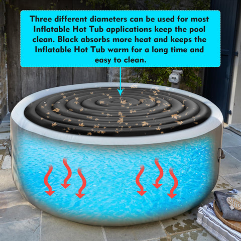 Puzau leak-proof round spa cover seals during outdoor use
