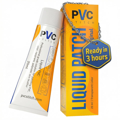PVC Stitch liquid patch on an air mattress for quick field repair