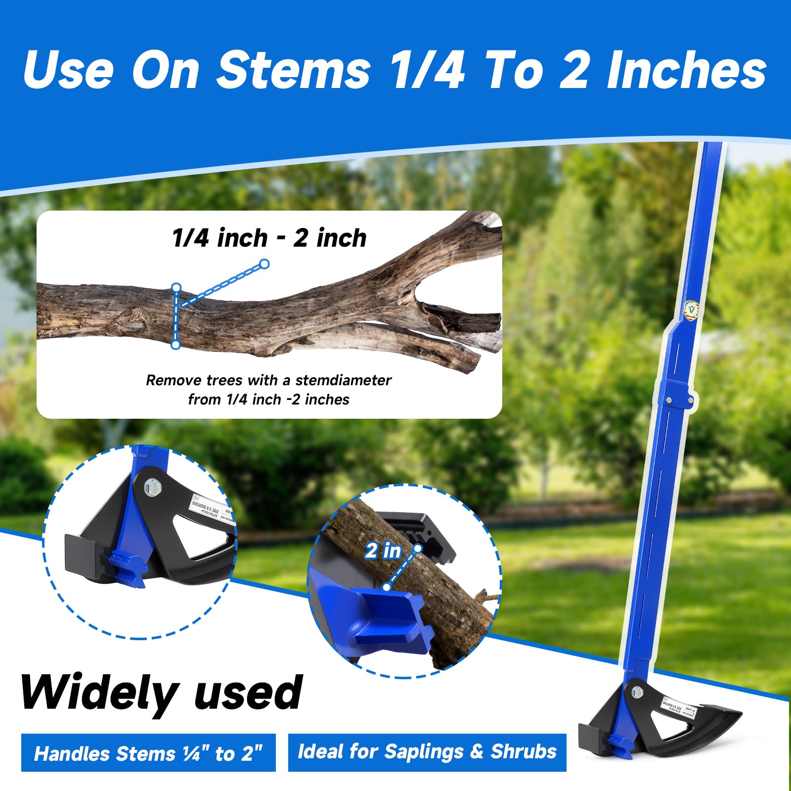 Pvirbravoo Sapling Puller Tool anti-slip handles ensure secure grip.