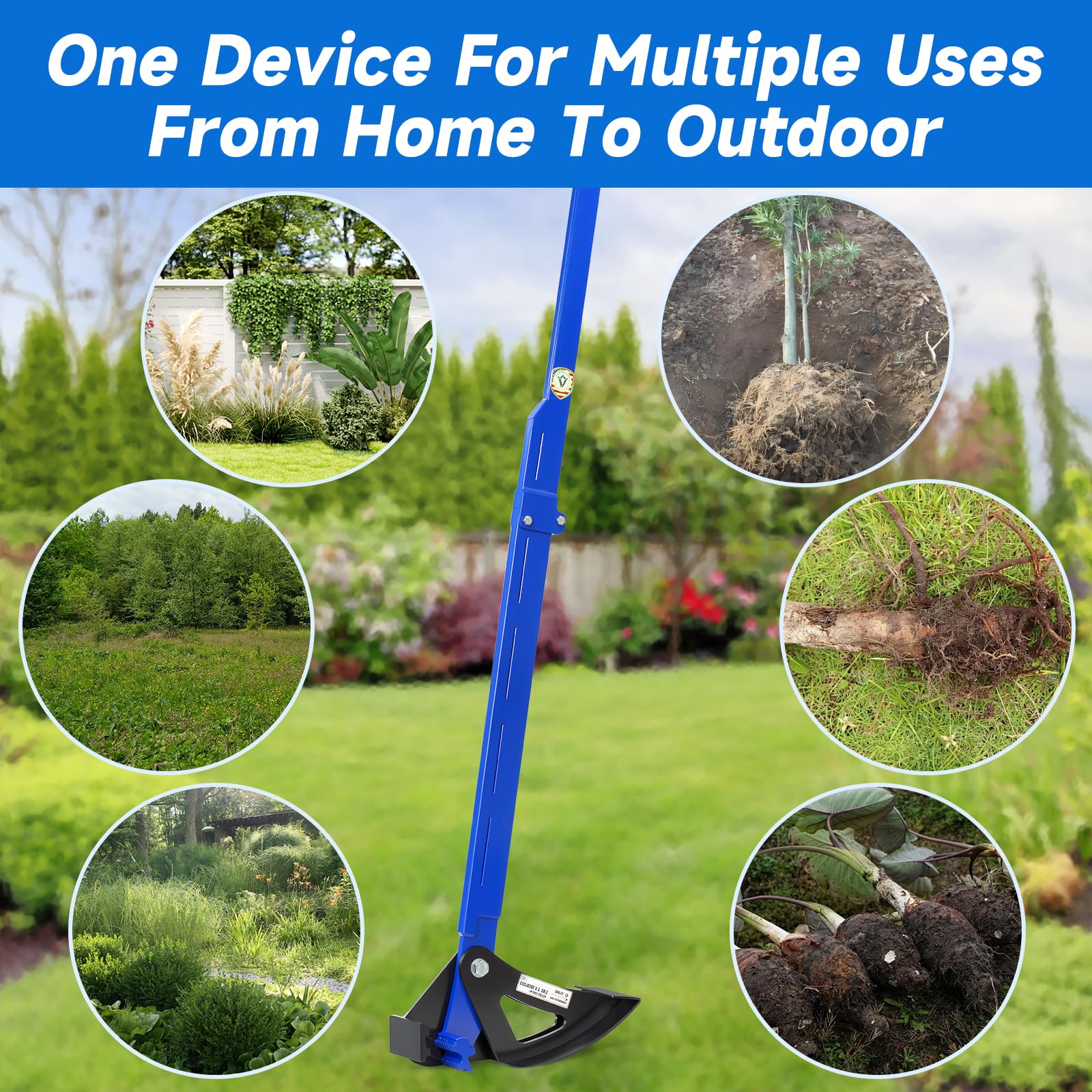 Pvirbravoo Sapling Puller Tool ideal for clearing invasive plants around plots.