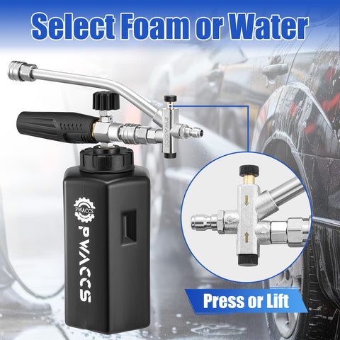PWACCS 1.5‑liter bottle highlighting generous capacity for longer cleaning sessions.
