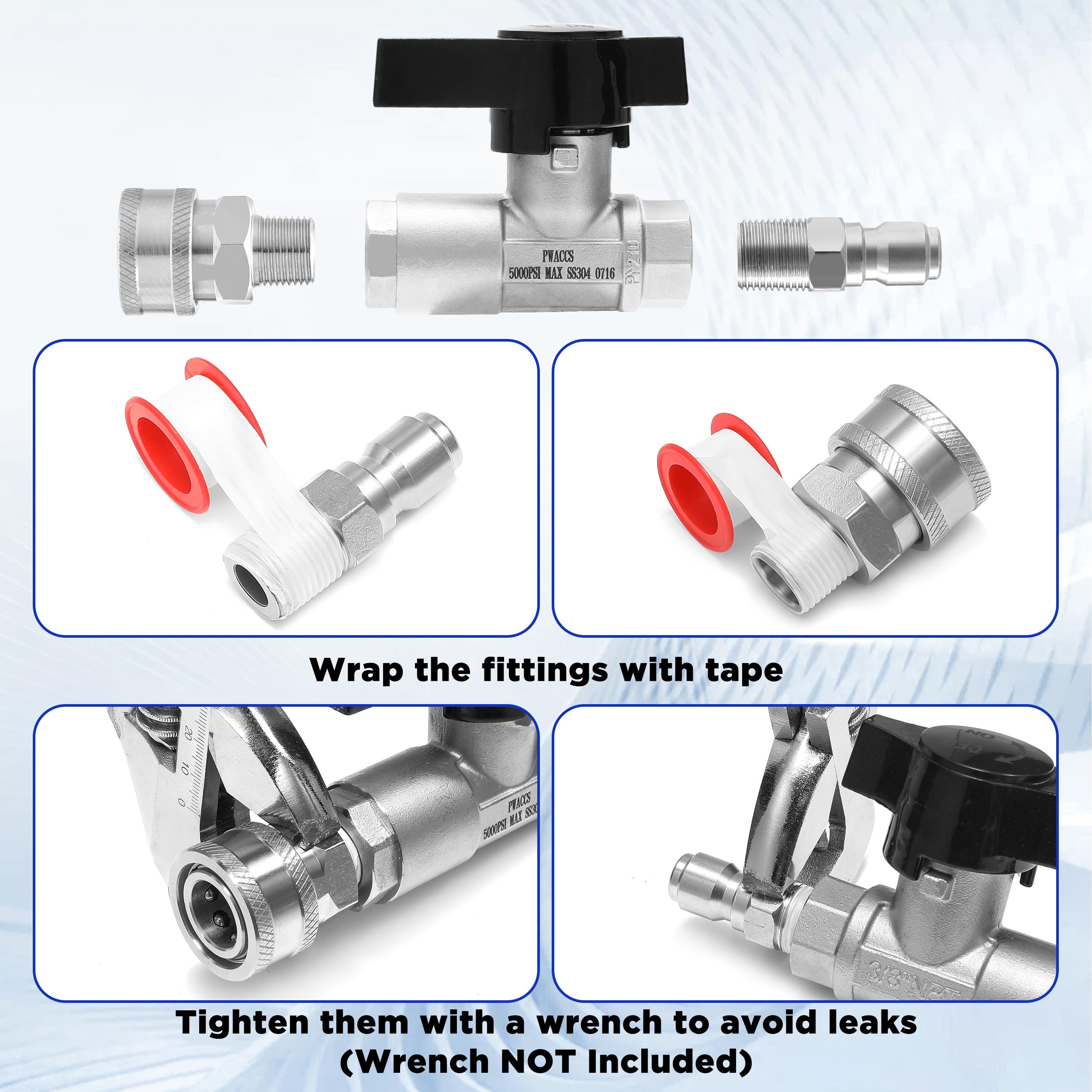 PWACCS 158°F rating stands up to warm water use in maintenance tasks.