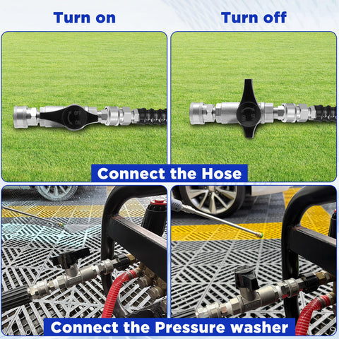 PWACCS ball valve ports ensure reliable connections between gun and hose.