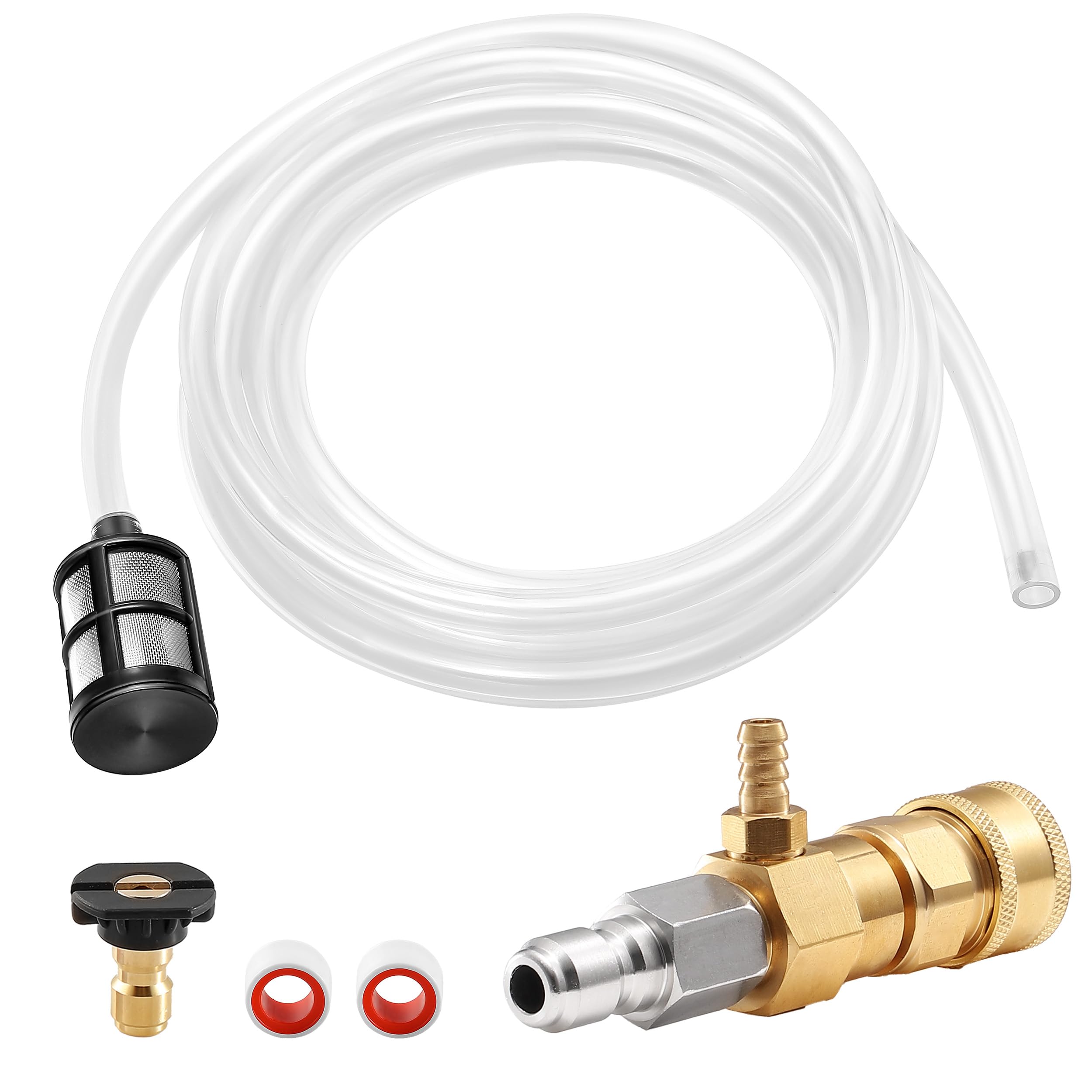 PWACCS downstream injector brass body demonstrates durable construction for harsh detergents.