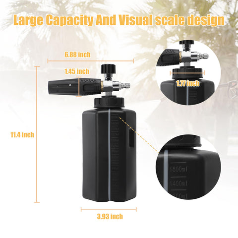 PWACCS foam cannon suitable for cars, bikes, and more applications.