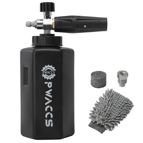 PWACCS Foam Cannon wide mouth fill for easy setup.