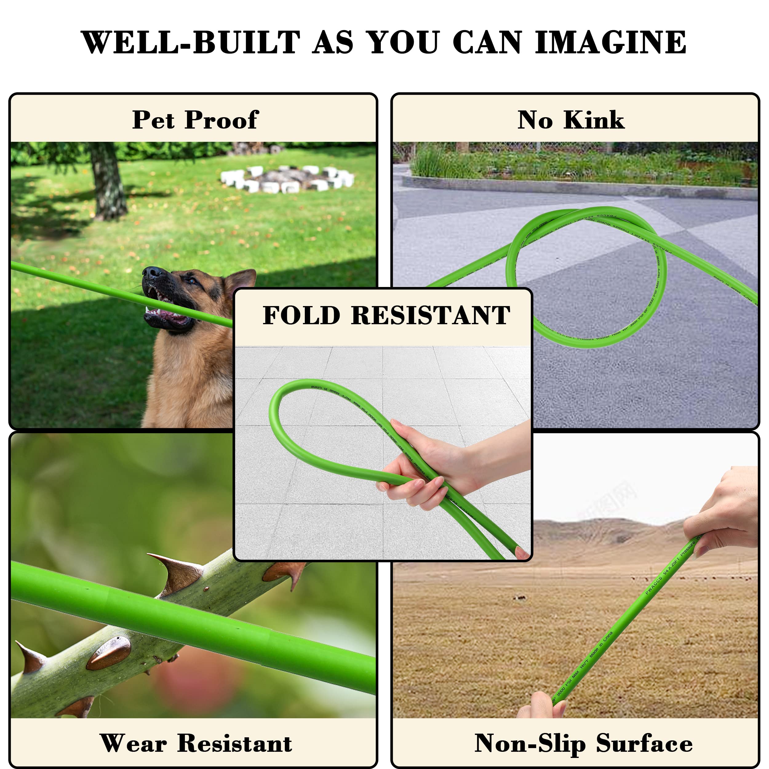 Non-marking, wear-resistant weave supports durability during tough outdoor cleaning tasks