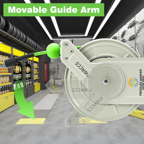 PWACCS hose reel stop ball showing adjustable length feature