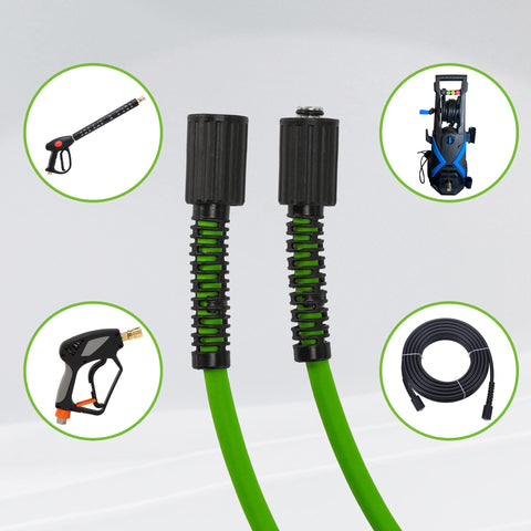 PWACCS lightweight hose uses polyester braid for easier handling.