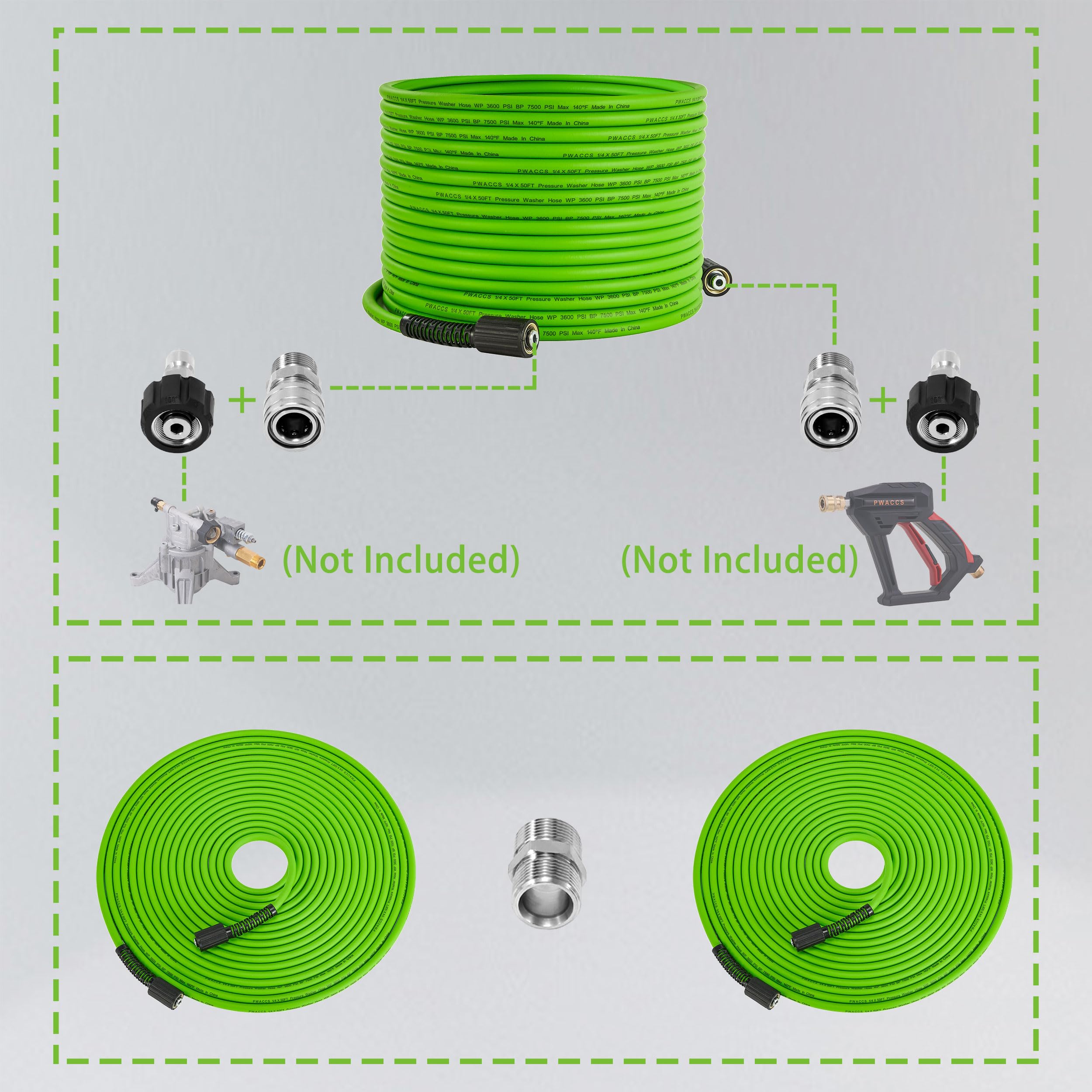 PWACCS lightweight hose enhances outdoor portability during cleaning
