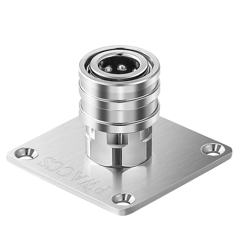 PWACCS stainless steel holder secures nozzle and accessories.