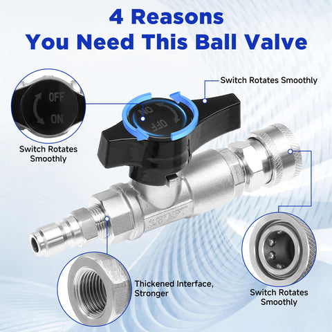 PWACCS 3/8 inch quick-connect compatibility integrates with most surface cleaners.