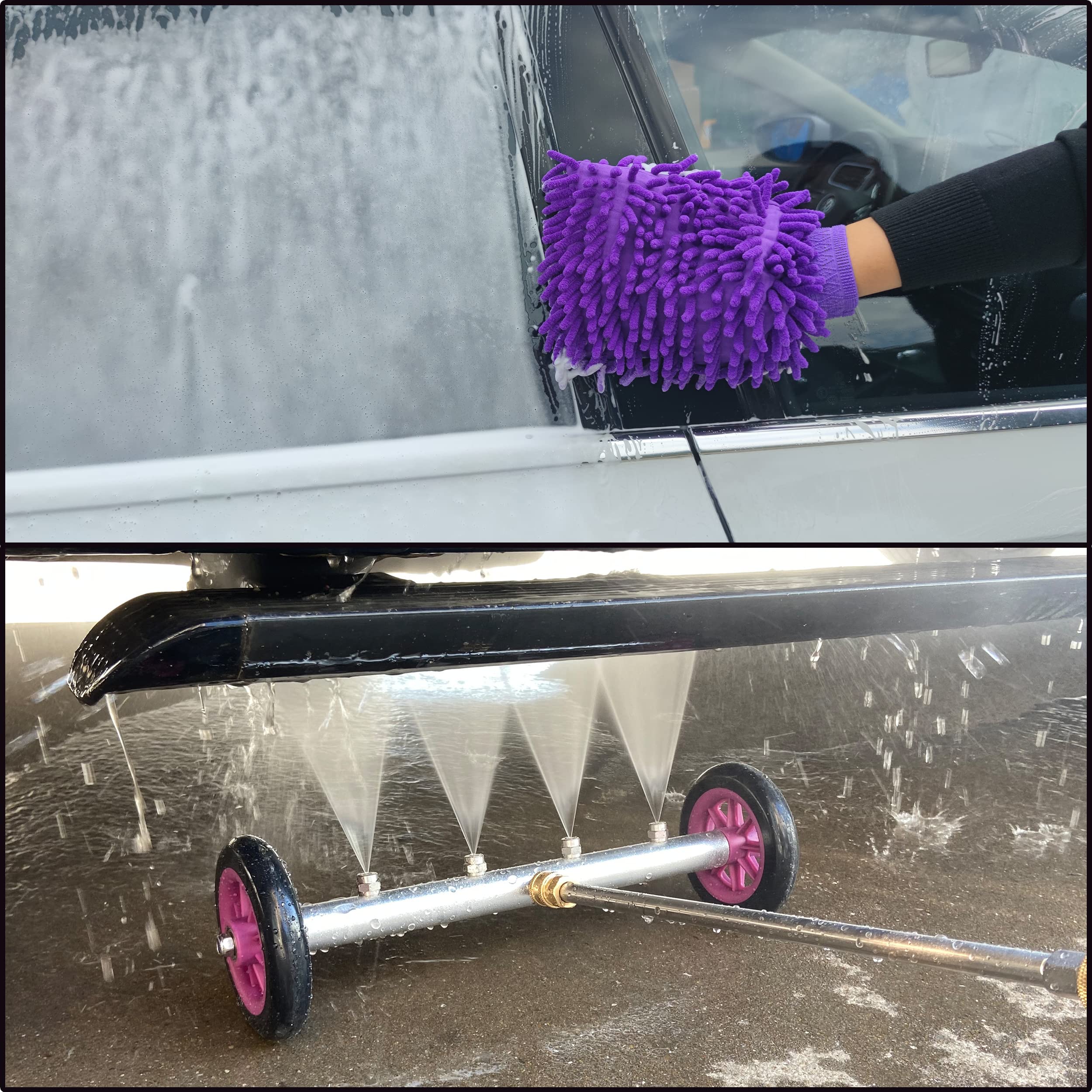 PWACCS wash mitt included for body cleaning tasks alongside undercarriage work.