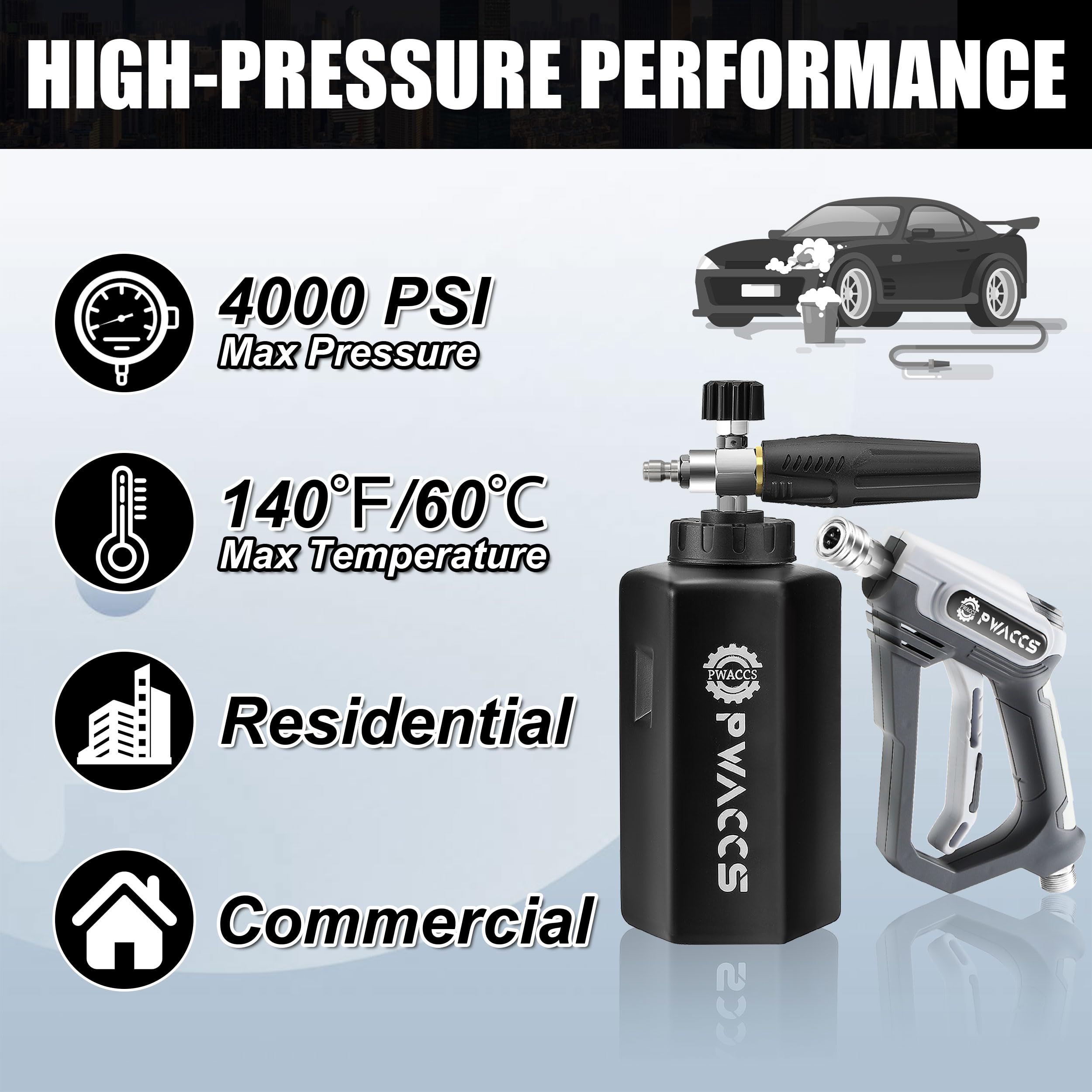 PWACCS stainless steel filter ensures a tight seal during spraying