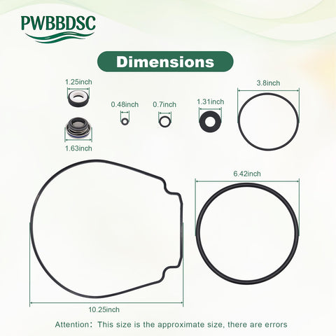 PWBBDSC diffuser O-ring maintains correct water flow and prevents air ingress