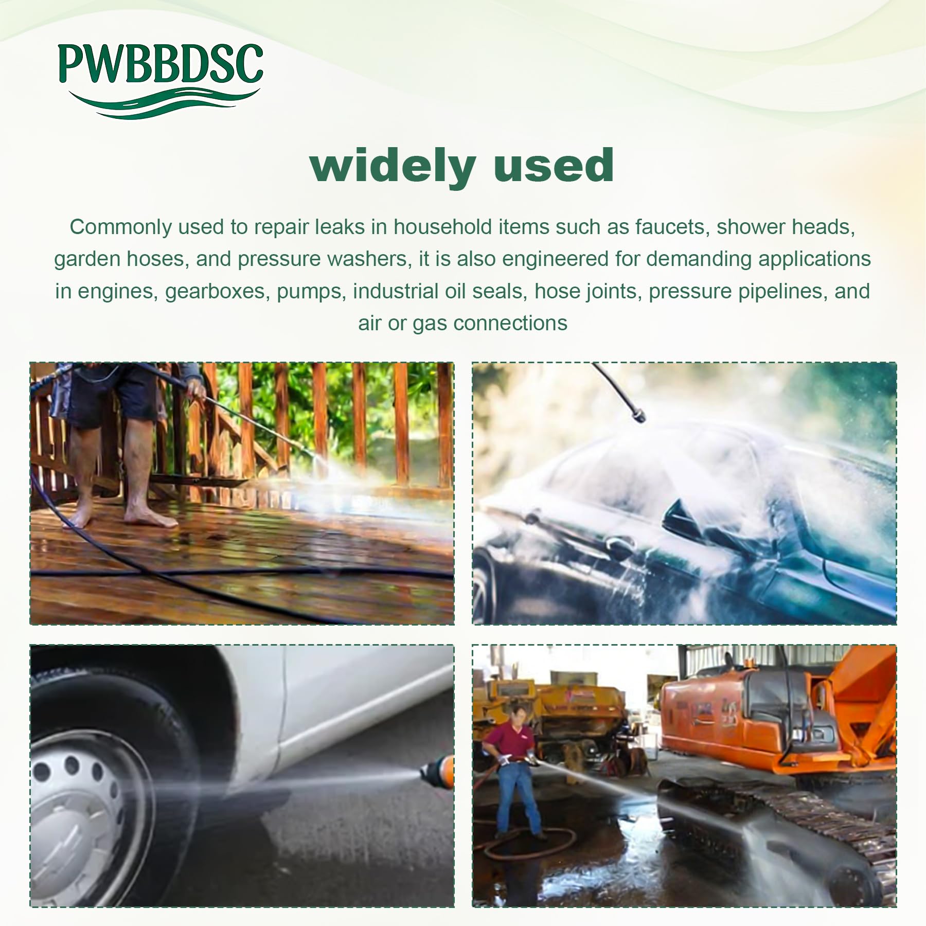 PWBBDSC Buna-N seal tolerates high temperatures up to 212F for steady performance.