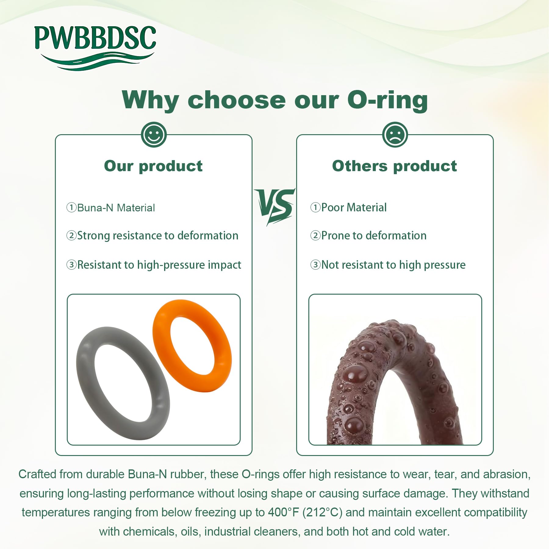 PWBBDSC O-ring packaging box keeps spare seals organized for quick replacements.