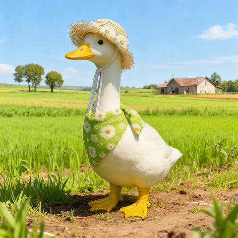 Pwefopessc goose costume on lawn geese adds porch appeal