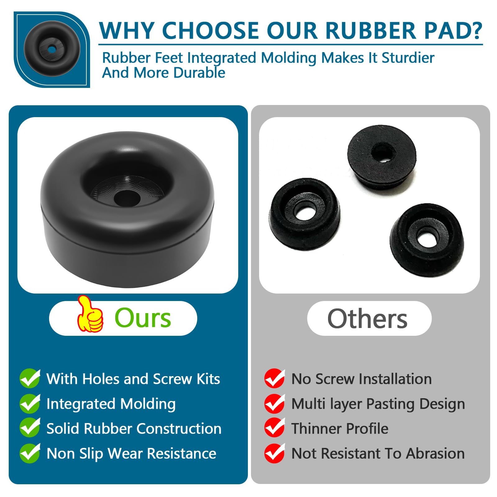 PWEOW feet on an air compressor reduce movement and noise.